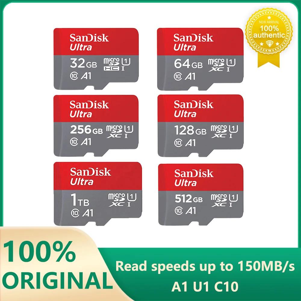 SanDisk Camare ޴ Ʈ ũ SD ī ޸ ī, A1, C10, U1, HD, 32GB, 64G, 128G, 256G, 512G, 1TB, ִ 140 MB/s